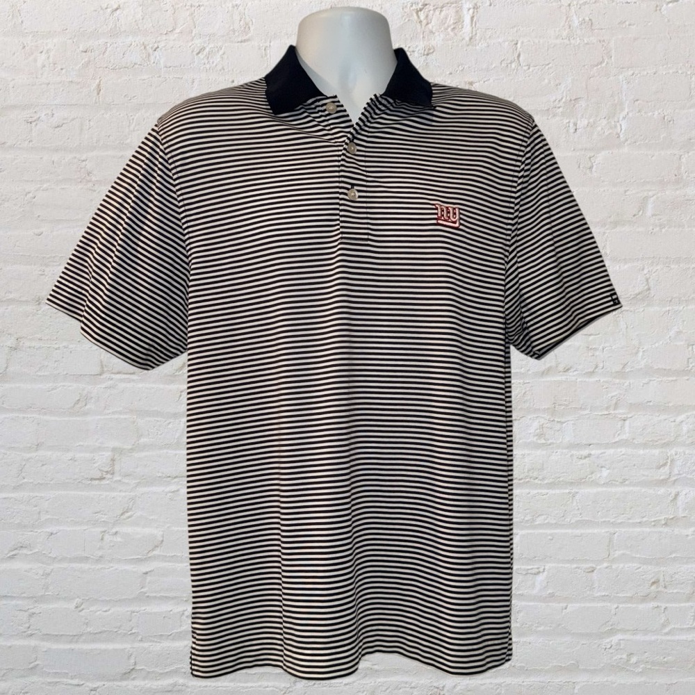 Cutter & Buck NY Giants Polo Shirt Men’s M Navy White Striped Embroidered Logo